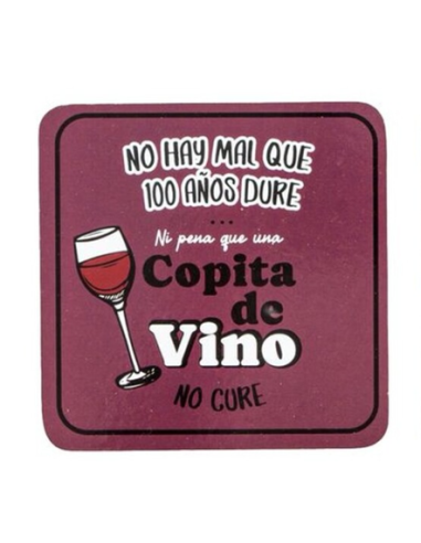 Posavasos con imán "copita de vino"