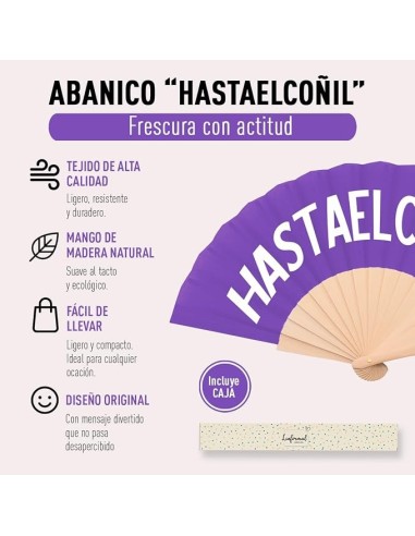 Abanico Hasta el Coñil Lila
