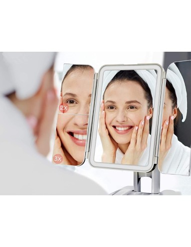 Espejo led plegable acolchado