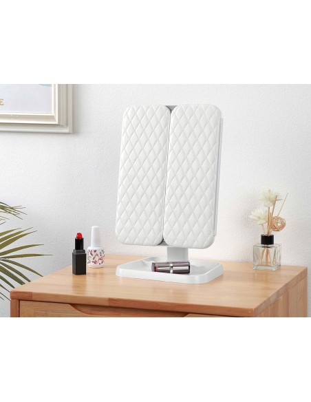 Espejo led plegable acolchado