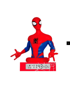 Lámpara 3D con despertador Spiderman Marvel