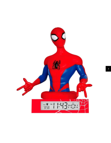 Lámpara 3D con despertador Spiderman Marvel