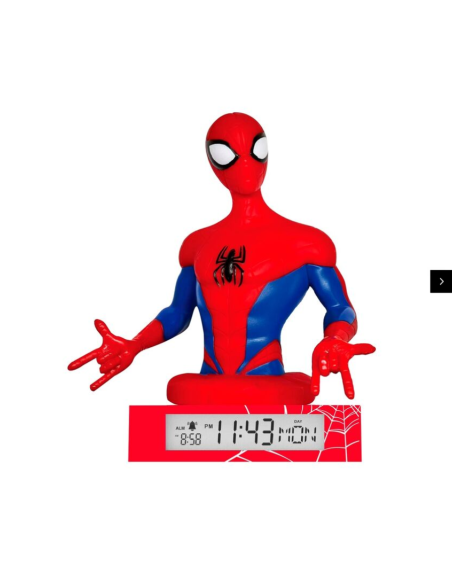 Lámpara 3D con despertador Spiderman Marvel