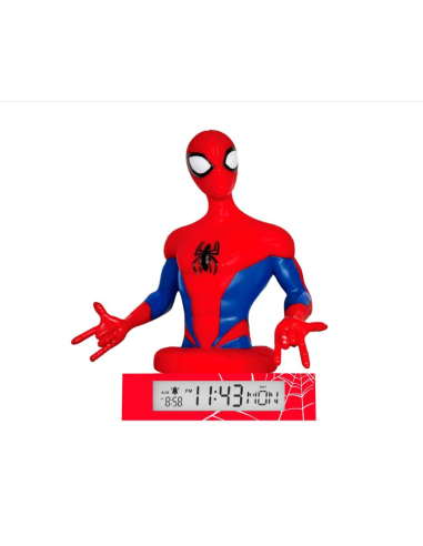 Lámpara 3D con despertador Spiderman Marvel