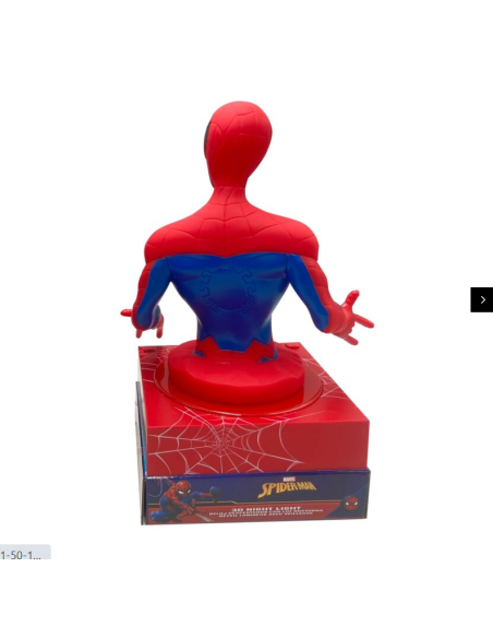 Lámpara 3D con despertador Spiderman Marvel